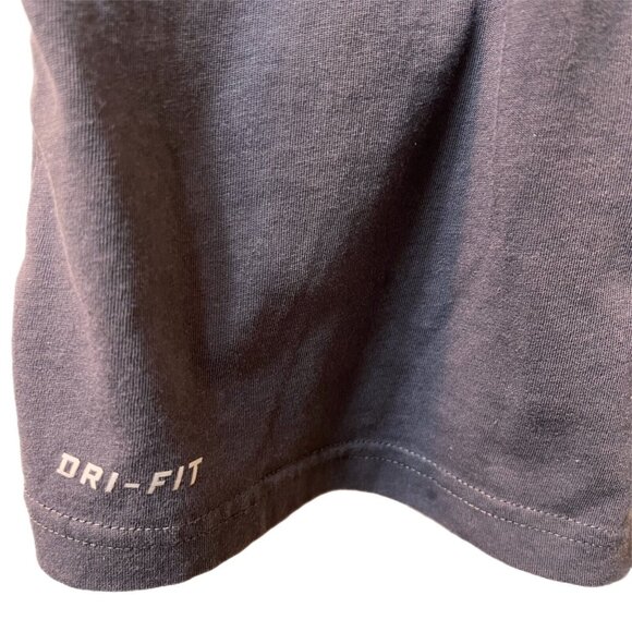 Nike Dri Fit T Shirt Just Do It Gray Green Spell Out Flames Splash Swoosh SZ XL - Picture 7 of 13